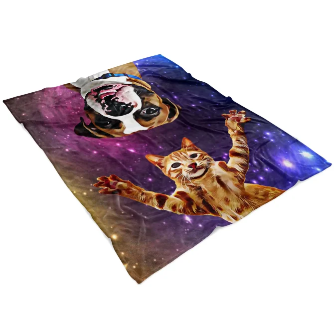 Custom Pet Blanket - Space - Image 4