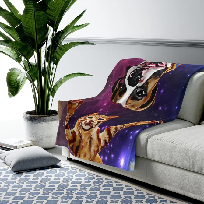 Custom Pet Blanket - Space - Image 3