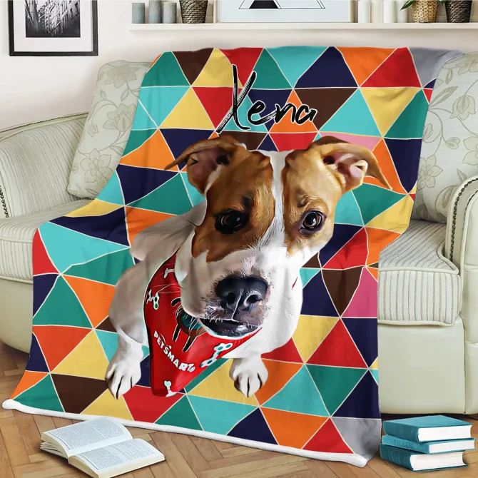 Custom Dog Blanket - Geometrical pattern