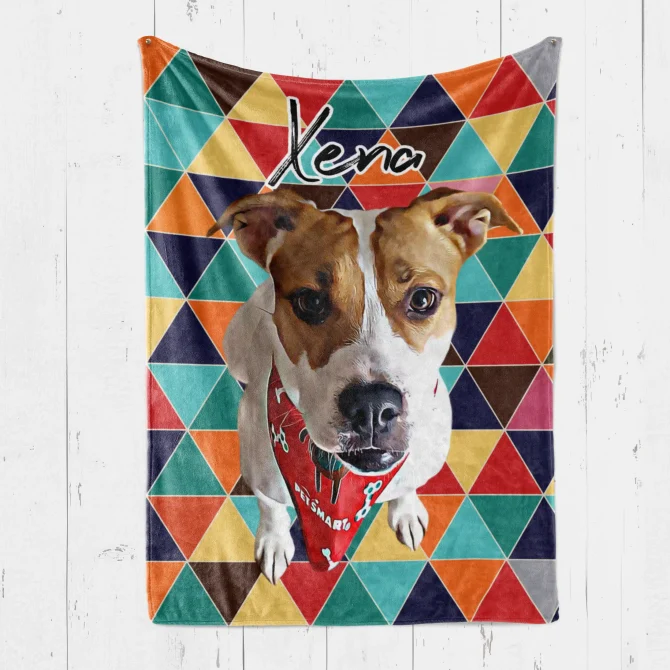Custom Dog Blanket - Geometrical pattern - Image 3
