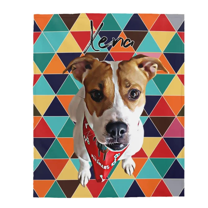 Custom Dog Blanket - Geometrical pattern - Image 4
