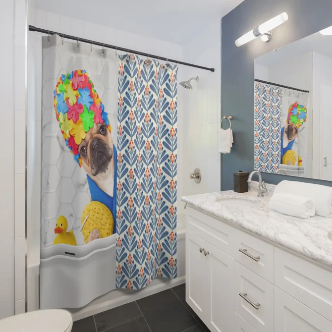 Custom Pet Shower Curtain - Image 4