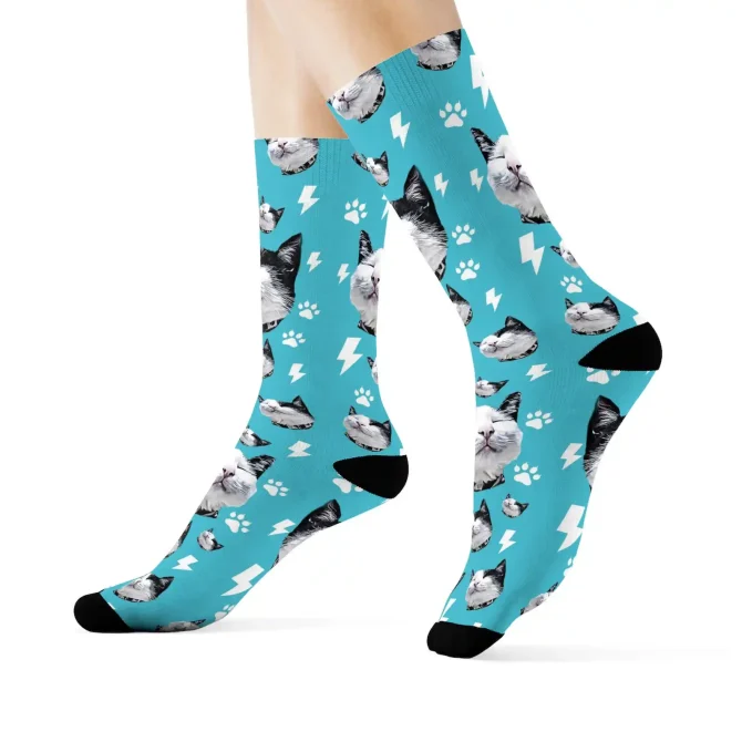 Custom Cat Socks - Personalized Cat Socks - Image 2