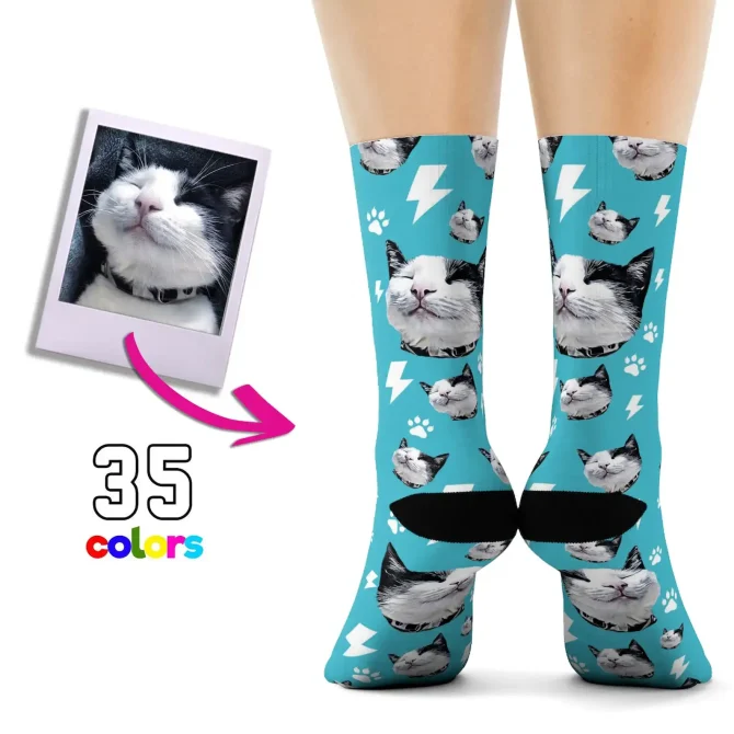 Custom Cat Socks - Personalized Cat Socks
