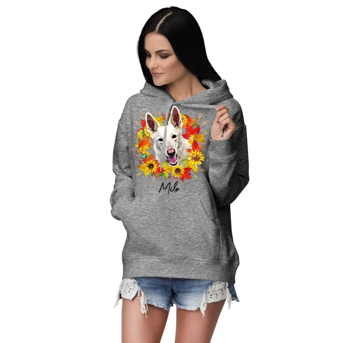 Dog Mom Hoodie - Wreath - Image 3