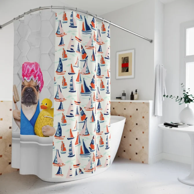 Personalized Dog Shower Curtain - Image 2