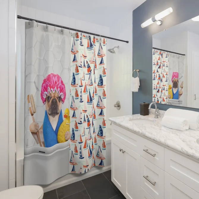 Personalized Dog Shower Curtain - Image 4