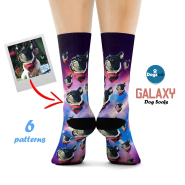 Personalized Pet Face Socks - Galaxy
