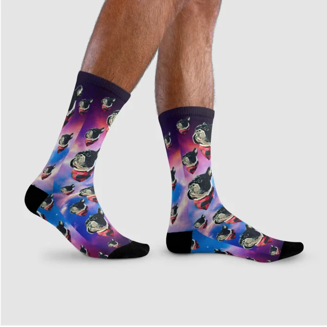 Personalized Pet Face Socks - Galaxy - Image 4