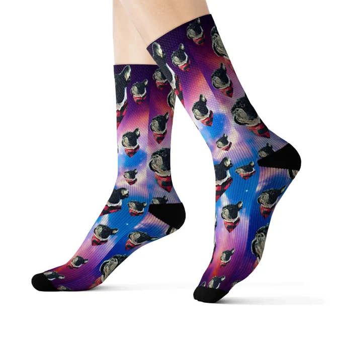 Personalized Pet Face Socks - Galaxy - Image 2