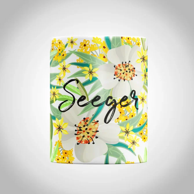 Custom Dog Mug - Floral - Image 2