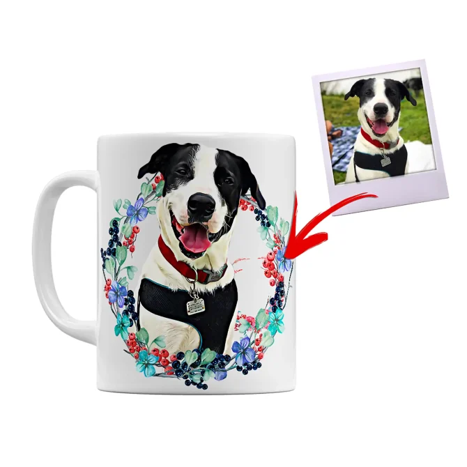 Personalized Pet Mug - Wreath - Image 5