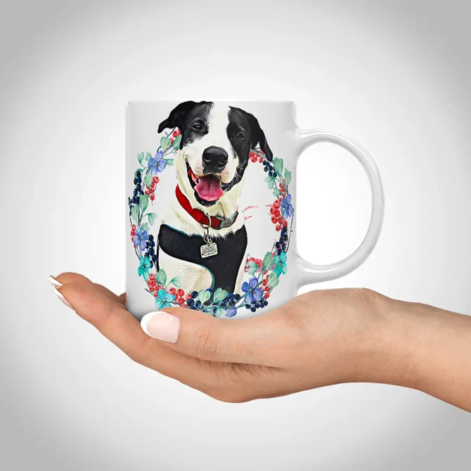 Personalized Pet Mug - Wreath - Image 2
