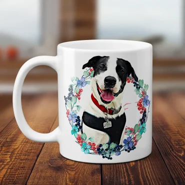 Personalized Pet Mug - Wreath