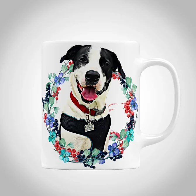 Personalized Pet Mug - Wreath - Image 3
