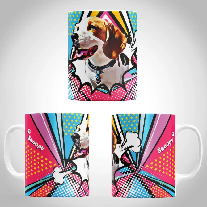 Personalized Dog Mug - Pop art - Image 2