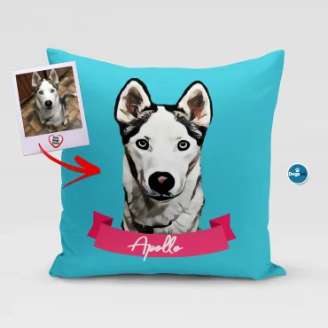 Custom Dog Portrait Pillow Case