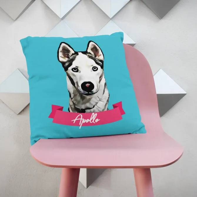 Custom Dog Portrait Pillow Case - Image 2