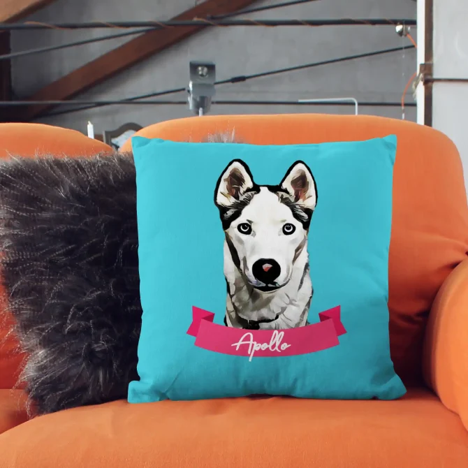 Custom Dog Portrait Pillow Case - Image 4