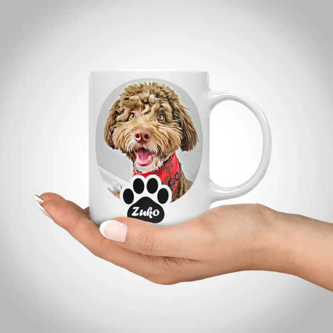 Customized Dog Mug - Paw, Bone - Image 3