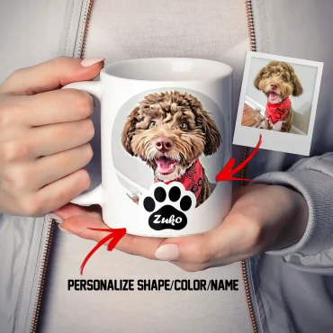 Customized Dog Mug - Paw, Bone