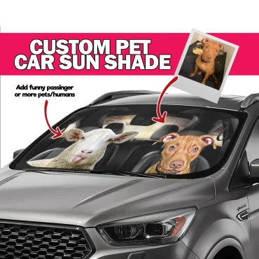 Custom Pet Car Sun Shade with Additional passenger