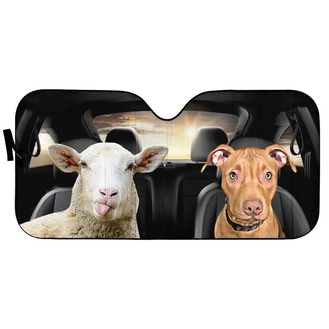 Custom Pet Car Sun Shade with Additional passenger - Image 3