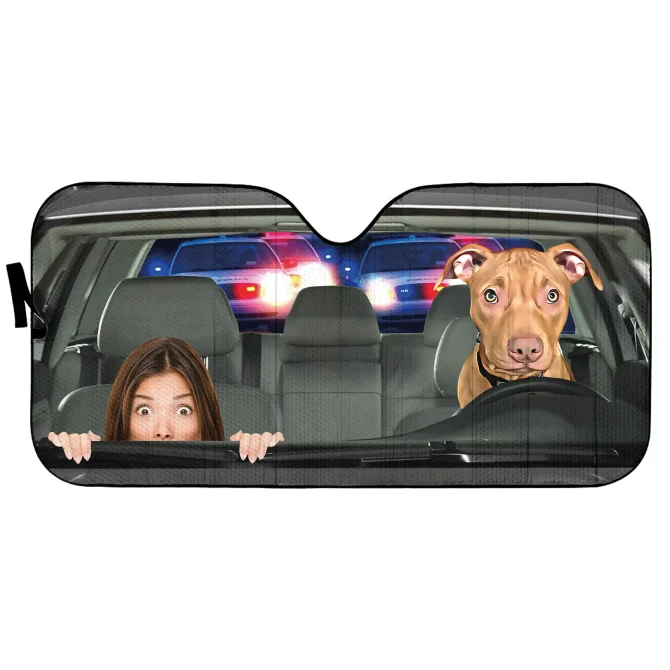 Custom Pet Car Sun Shade with funny Background - Image 4