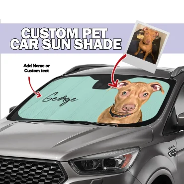 Customized Car Sun Shade with Pet Photos