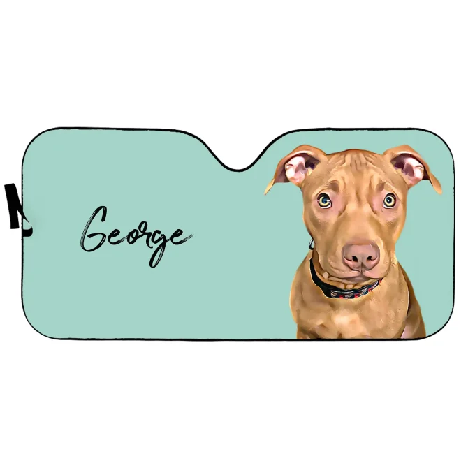 Customized Car Sun Shade with Pet Photos - Image 3