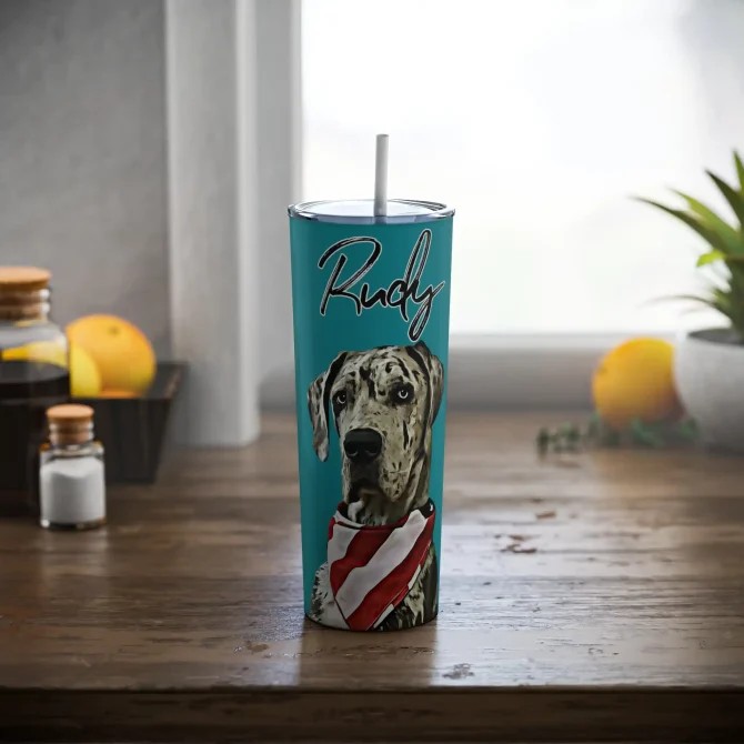 Custom Dog Skinny Tumbler - Color - Image 2
