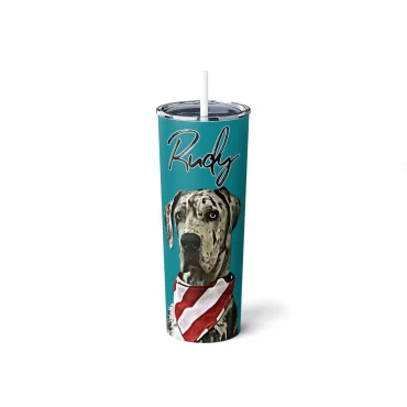Custom Dog Skinny Tumbler - Color