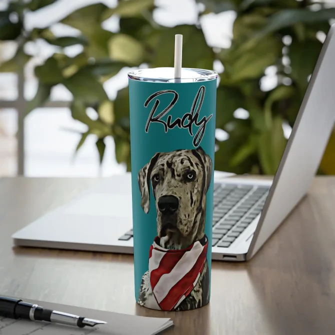 Custom Dog Skinny Tumbler - Color - Image 3