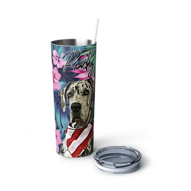 Custom Dog Skinny Tumbler - Pattern - Image 3