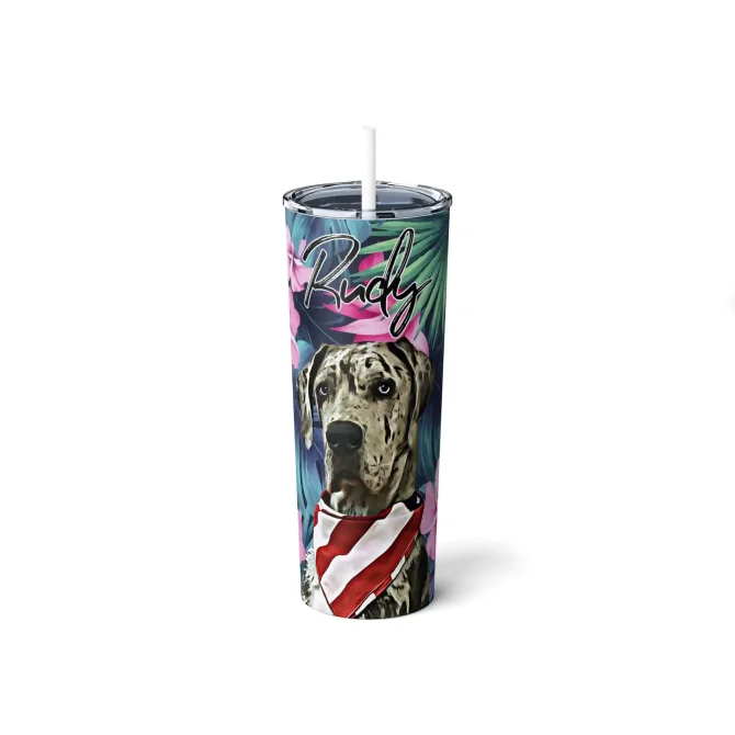 Custom Dog Skinny Tumbler - Pattern