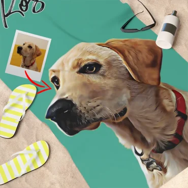 Custom Dog Beach Towel