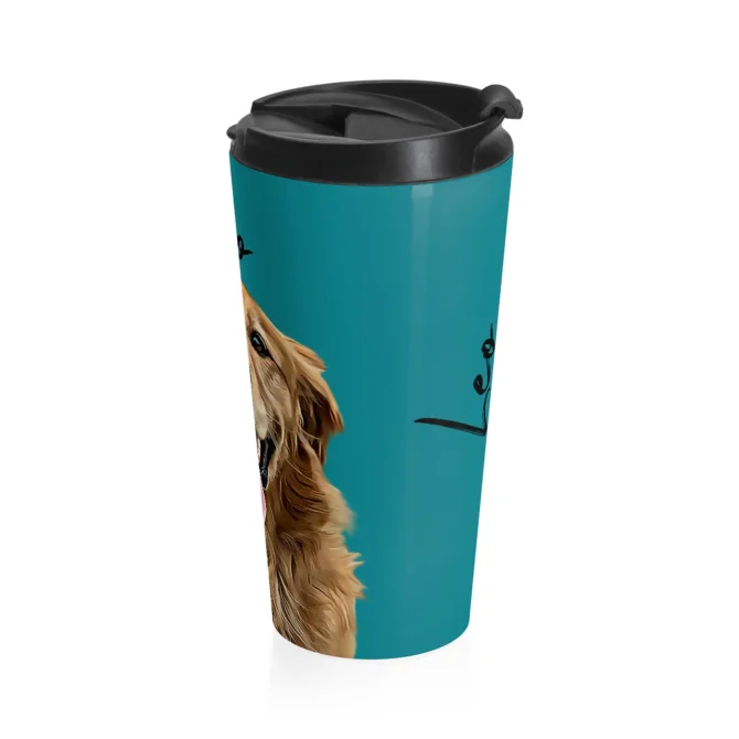 Custom Dog Travel Mug - Color - Image 3
