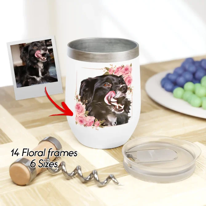 Wine Tumbler - Floral