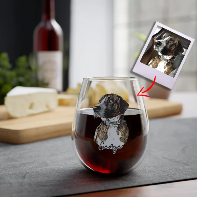 Custom Pet Wine Glass - Image 4