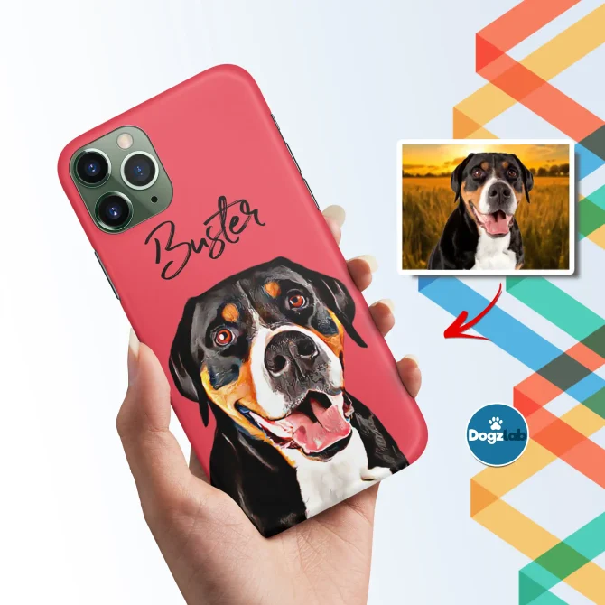 Canine Couture Illustrated Case - Solid Color