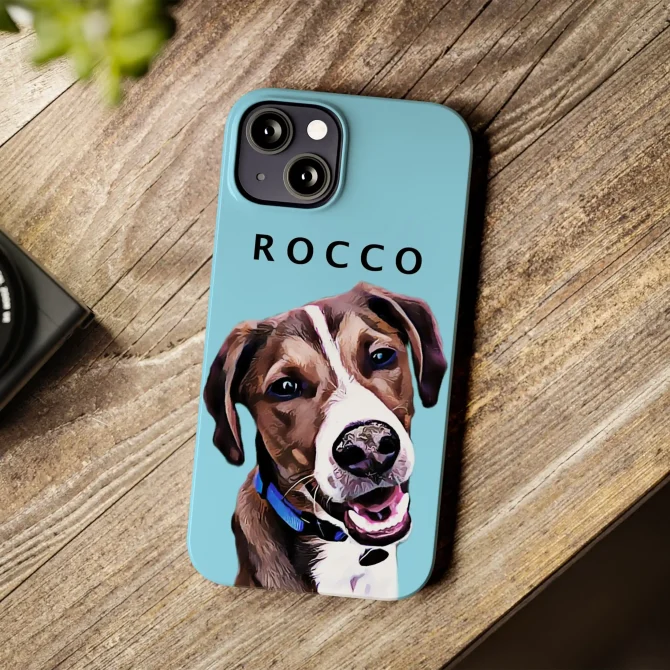 Personalized Pet Portrait Phone Case - Pastel Colors - Image 2