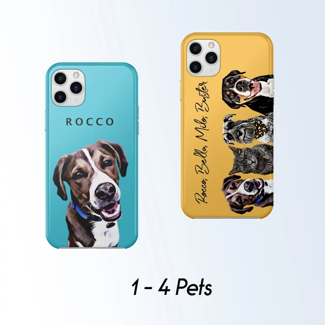 Personalized Pet Portrait Phone Case - Pastel Colors - Image 3