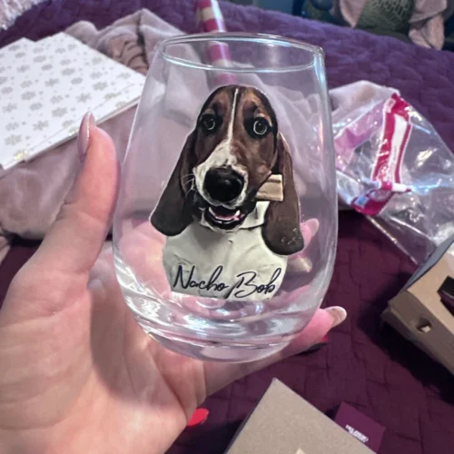 Custom Pet Wine Glass photo review