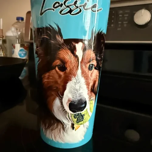 Custom Dog Tumbler - Color photo review