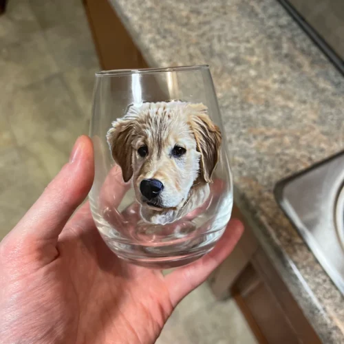Custom Pet Wine Glass photo review