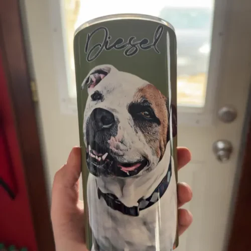 Custom Dog Tumbler - Color photo review