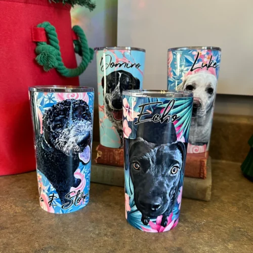Custom Dog Tumbler - Pattern photo review