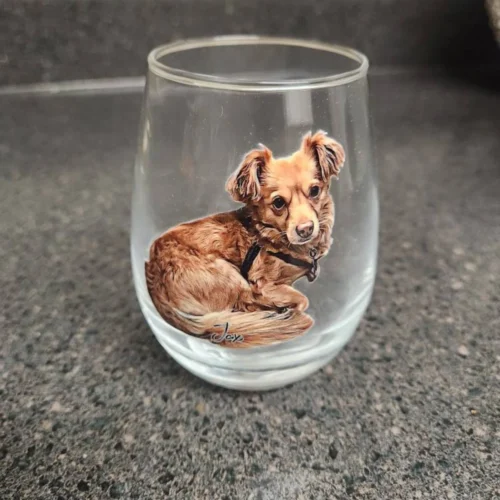 Custom Pet Wine Glass photo review