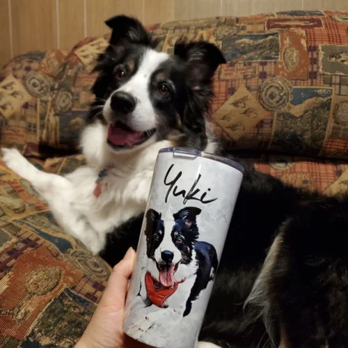 Custom Dog Tumbler - Pattern photo review